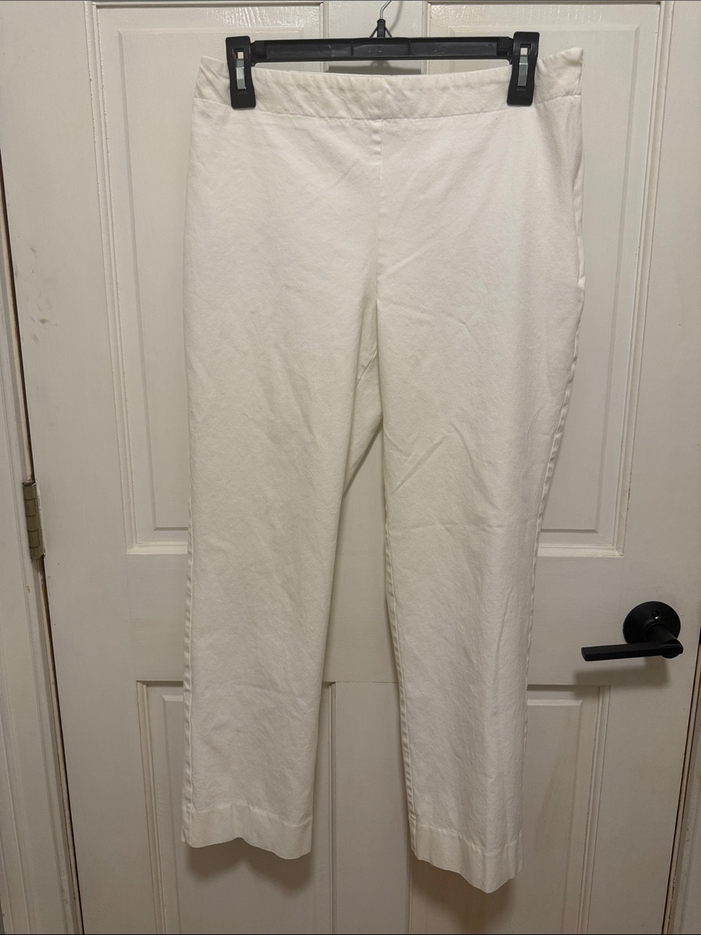 Talbots White Mid-Rise Straight Pants-size 6